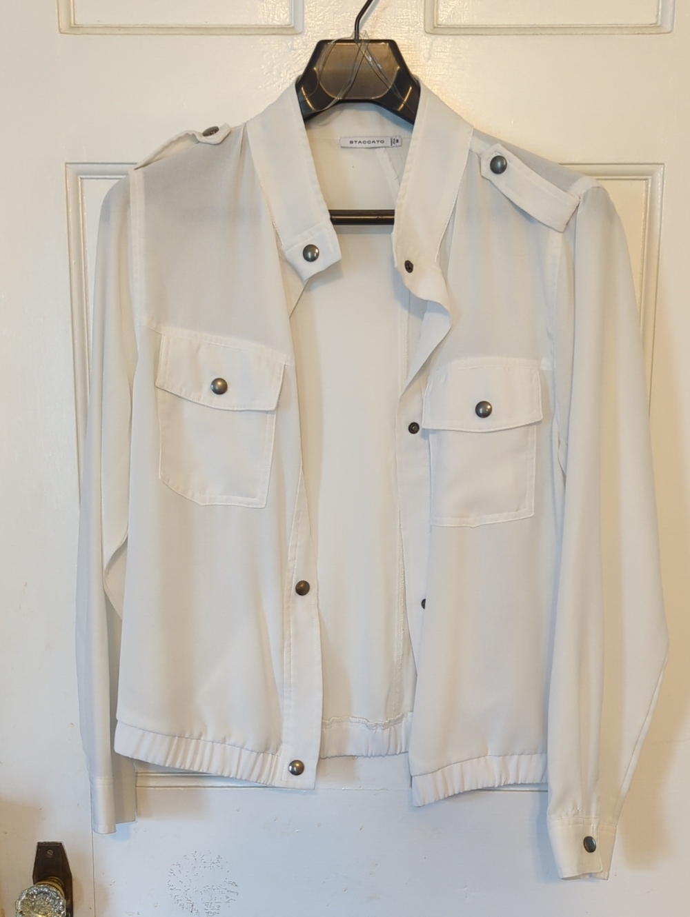 BOGO 💚 Nwot Staccato White Utility Jacket with Epaulettes
